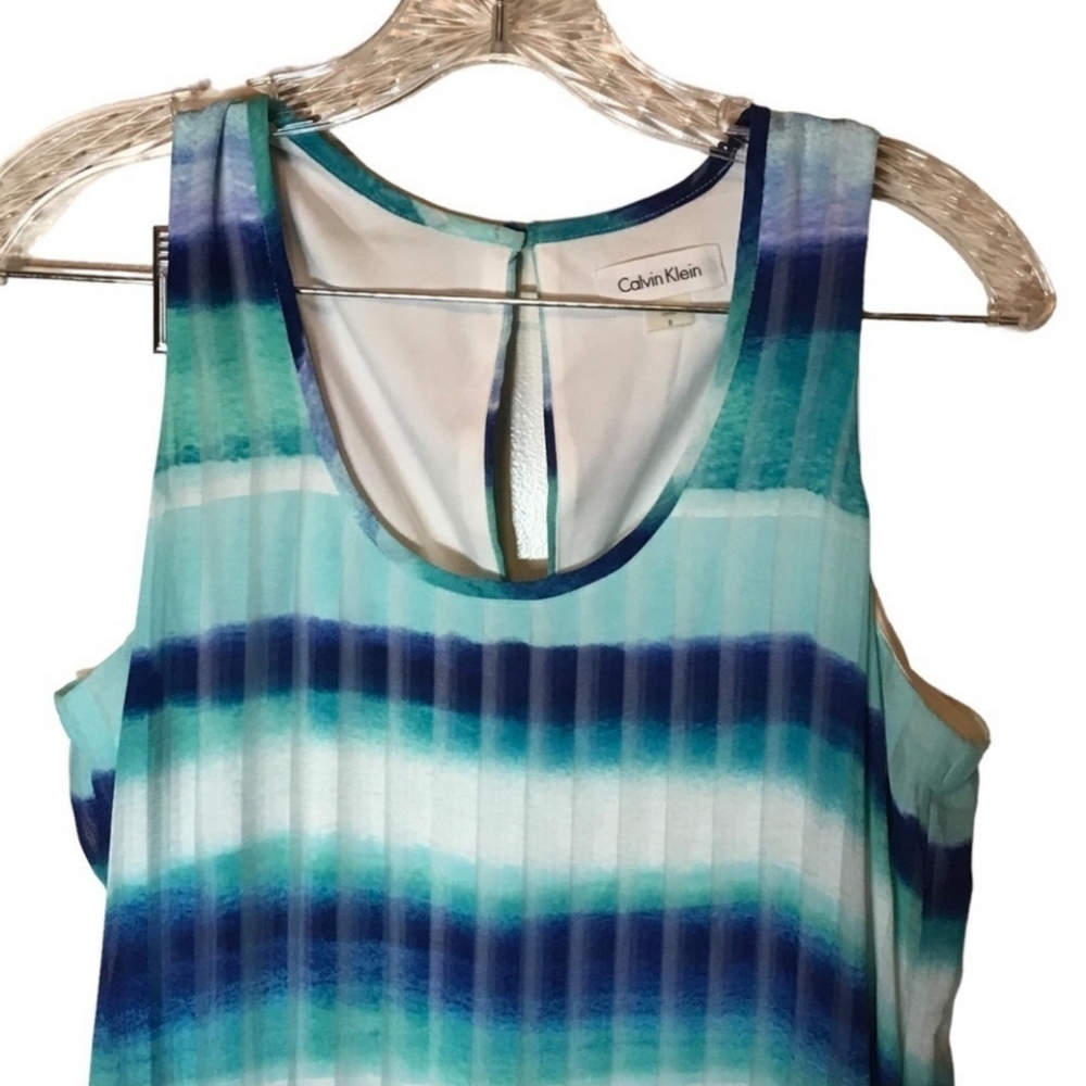 CALVIN KLEIN TANK DRESS aqua, turquiose, blue water summer beach vacay cruise